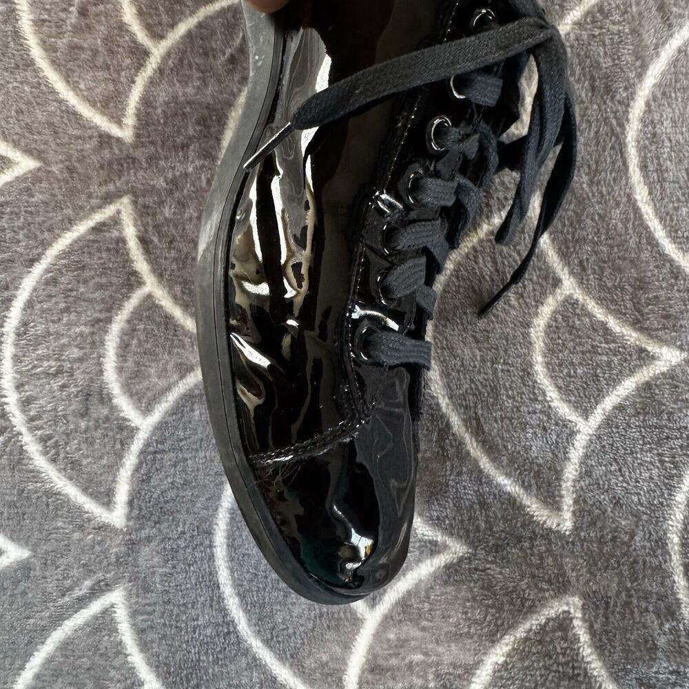 Gucci Black Patent Leather Casual Low Top Lace Up Reflective Men's Shoe Sz 9.5 - Picture 16 of 16